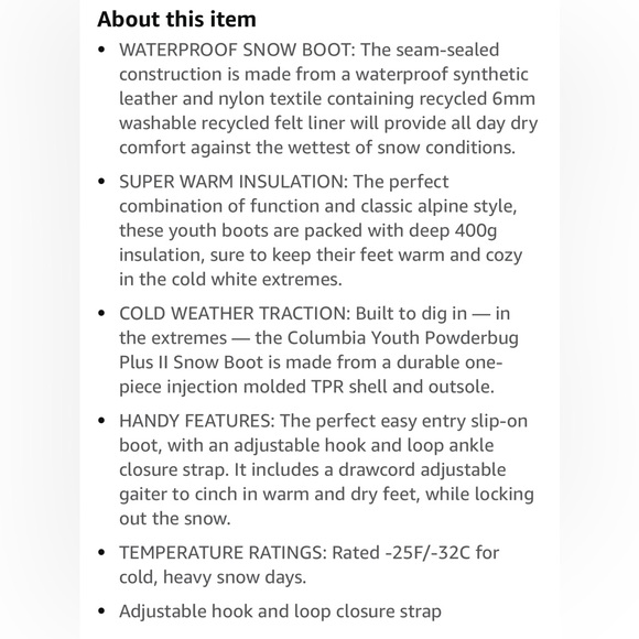 Columbia Unisex-Child Powderbug Plus Ii Snow Boot Collegiate Navy, Chili - Picture 3 of 11